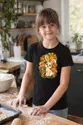 Koszulka z królikiem dla dziewczynki czarna retro lata 70, zdjęcie 3