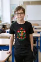Koszulka z kaczką dla chłopca czarna ludowa wycinanka, zdjęcie 7
