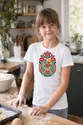 Koszulka z kaczką dla dziewczynki biała ludowa wycinanka, zdjęcie 6