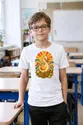 Koszulka dla chłopca z kaczką biała retro styl lat 70, zdjęcie 8