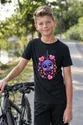 Koszulka z pająkiem dla chłopca czarna słodki styl kawaii, zdjęcie 3