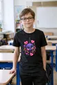Koszulka z pająkiem dla chłopca czarna słodki styl kawaii, zdjęcie 4
