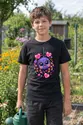 Koszulka z pająkiem dla chłopca czarna słodki styl kawaii, zdjęcie 8