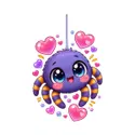 Koszulka z pająkiem dla chłopca biała słodki styl kawaii, zdjęcie 2