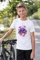 Koszulka z pająkiem dla chłopca biała słodki styl kawaii, zdjęcie 5