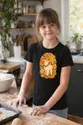 Koszulka z alpaką dla dziewczynki czarna w stylu retro lata 70, zdjęcie 5