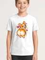 Koszulka z corgi dla chłopca biała pixel art retro styl, zdjęcie 1