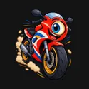Koszulka z motocyklem dla chłopca czarna wesoła bajka, zdjęcie 2