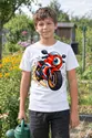 Koszulka z motocyklem dla chłopca biała wesoła bajka, zdjęcie 8