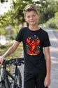 Koszulka z homarem pixel art dla chłopca czarna retro pixel art, zdjęcie 3