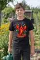 Koszulka z homarem pixel art dla chłopca czarna retro pixel art, zdjęcie 8