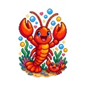 Koszulka z homarem pixel art dla chłopca biała retro pixel art, zdjęcie 2