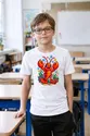 Koszulka z homarem pixel art dla chłopca biała retro pixel art, zdjęcie 5