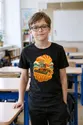 Koszulka z kombajnem retro dla chłopca czarna klimat lat 70, zdjęcie 5