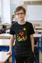 Koszulka dziecięca z rottweilerem dla chłopca czarna wesoła scena, zdjęcie 4