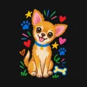 Koszulka z chihuahua dla chłopca czarna rysunek kredkami, zdjęcie 2
