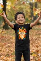 Koszulka z shiba inu dla chłopca czarna geometryczne kształty, zdjęcie 7