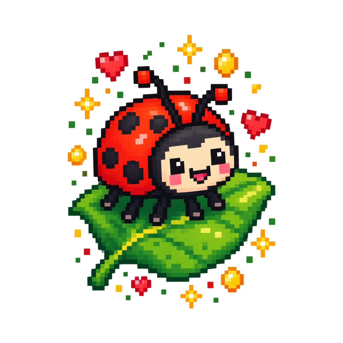 Koszulka z biedronką dla chłopca biała pixel art dla dzieci, zdjęcie 2