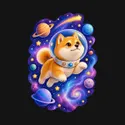 Koszulka dziecięca z shiba inu dla chłopca czarna kosmiczna przygoda, zdjęcie 2