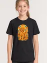 Koszulka z golden retrieverem dla dziewczynki czarna klimat retro, zdjęcie 1