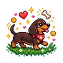 Koszulka dla chłopca z jamnikiem biała pixel art dla dzieci, zdjęcie 2