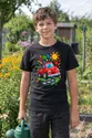 Koszulka dziecięca z samochodem dla chłopca czarna geometryczne kształty, zdjęcie 8