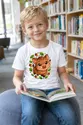 Koszulka z dzikiem dla chłopca biała słodki kawaii, zdjęcie 5