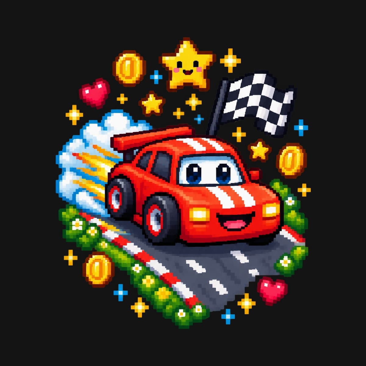 Koszulka z samochodzikiem dla chłopca czarna pixel art, zdjęcie 2