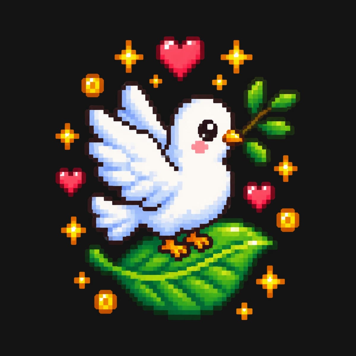 Koszulka dla chłopca z gołębiem czarna pixel art retro, zdjęcie 2