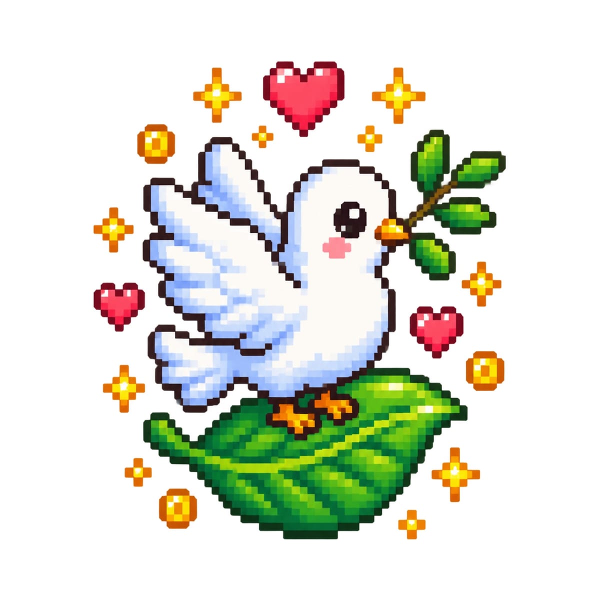 Koszulka dla chłopca z gołębiem biała pixel art retro, zdjęcie 2