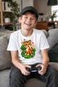 Koszulka dla chłopca z tygrysem biała cyfrowy pixel art, zdjęcie 7