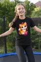 Koszulka z kotem dla dziewczynki czarna słodki kawaii, zdjęcie 3