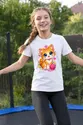 Koszulka z kotem dla dziewczynki biała słodki kawaii, zdjęcie 5
