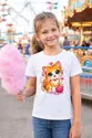 Koszulka z kotem dla dziewczynki biała słodki kawaii, zdjęcie 7