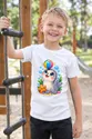 Koszulka z foczką dla chłopca biała słodki styl kawaii, zdjęcie 4