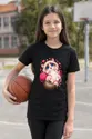 Koszulka z ragdollem dla dziewczynki czarna słodki styl kawaii, zdjęcie 8