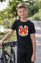 Koszulka dla chłopca z krabem czarna styl naklejki dla dzieci, zdjęcie 3