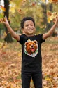 Koszulka z grizzly dla chłopca czarna styl naklejki, zdjęcie 7