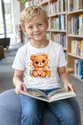 Koszulka z misiem pluszowym dla chłopca biała słodki kawaii, zdjęcie 6