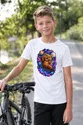 Koszulka z grizzly kosmicznym dla chłopca biała kosmiczna przygoda, zdjęcie 4