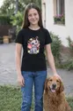 Koszulka ze słonikiem dla dziewczynki czarna słodki kawaii, zdjęcie 3