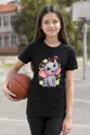 Koszulka ze słonikiem dla dziewczynki czarna słodki kawaii, zdjęcie 6