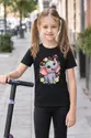 Koszulka ze słonikiem dla dziewczynki czarna słodki kawaii, zdjęcie 7