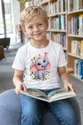 Koszulka ze słonikiem dla chłopca biała słodki kawaii, zdjęcie 6