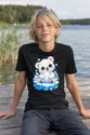 Koszulka z misiem polarnym dla chłopca czarna słodki kawaii, zdjęcie 5