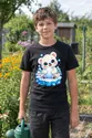 Koszulka z misiem polarnym dla chłopca czarna słodki kawaii, zdjęcie 8