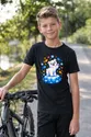 Koszulka dziecięca z niedźwiedziem polarnym dla chłopca czarna pixel art, zdjęcie 3