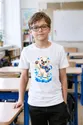Koszulka dziecięca z niedźwiedziem polarnym dla chłopca biała naklejka, zdjęcie 3