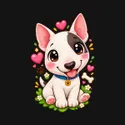 Koszulka dziecięca z bulterierem dla chłopca czarna słodki kawaii, zdjęcie 2