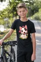 Koszulka dziecięca z bulterierem dla chłopca czarna słodki kawaii, zdjęcie 3